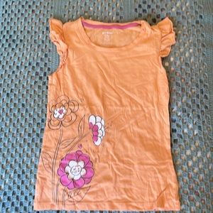 Old Navy Orange Shirt With Small Floral Detailing